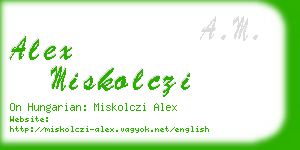 alex miskolczi business card